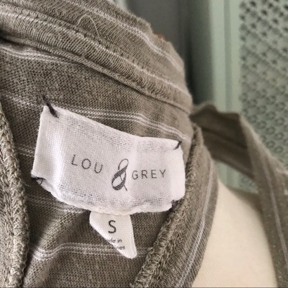 Lou & Grey Striped Airy Racerback Tank in Olive - Picture 4 of 6